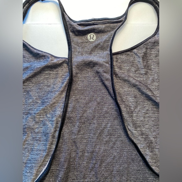 Lululemon Time to Sweat Tank  Heathered Black/Black  EUC - Picture 5 of 8